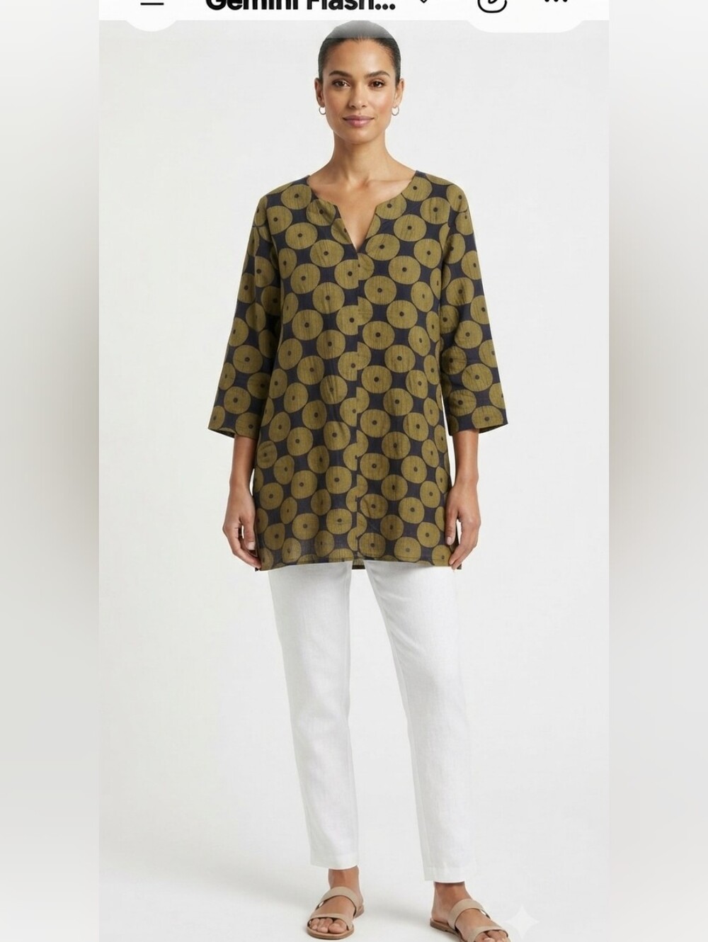 Dolma Olive Brown Tunic Size XL